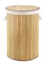 round bamboo hamper natural 42394
